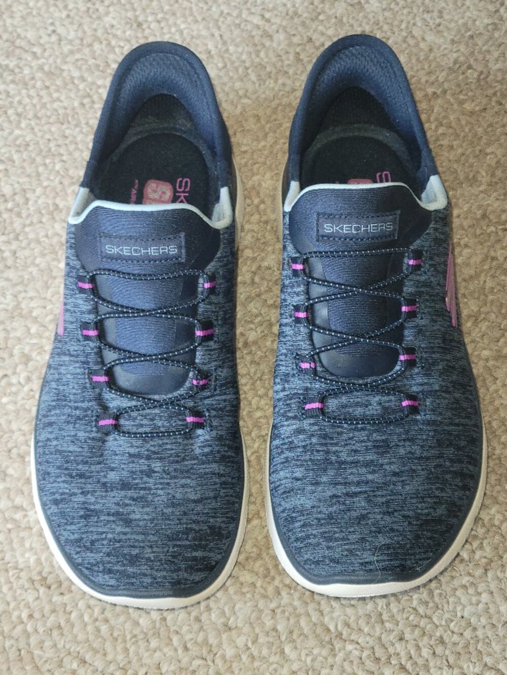 Skechers Slip-Ins Summits Casual Sneakers, Navy/Purple, Women's 6.5 Reg. Width